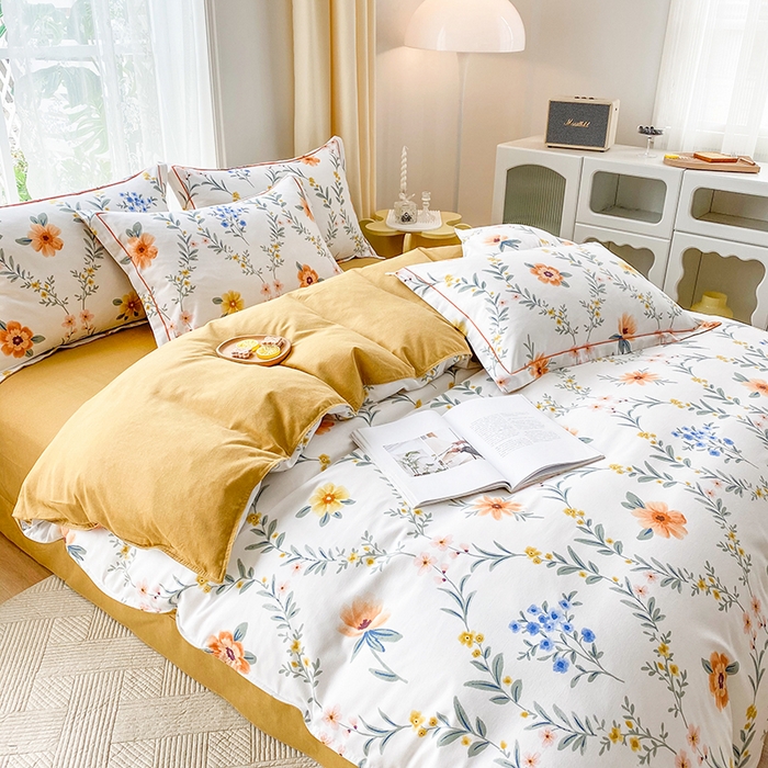 91家纺网 家纺一手货源 找家纺 （总）缘舒家纺 2025新款全棉纯棉磨毛加厚四件套