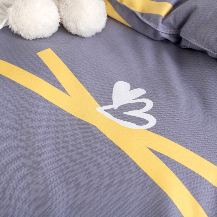 91家纺网 家纺一手货源 找家纺 缘舒家纺 2025新款全棉纯棉磨毛加厚四件套 甜心-灰