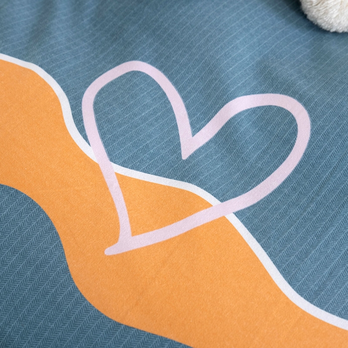 91家纺网 家纺一手货源 找家纺 缘舒家纺 2025新款全棉纯棉磨毛加厚四件套 心意-灰