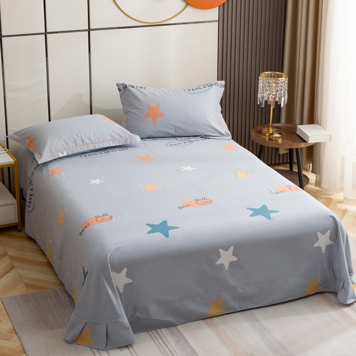 91家纺网 家纺一手货源 找家纺 缘舒家纺 2025新款全棉纯棉磨毛加厚四件套 安琪儿-灰