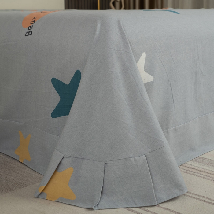 91家纺网 家纺一手货源 找家纺 缘舒家纺 2025新款全棉纯棉磨毛加厚四件套 安琪儿-灰