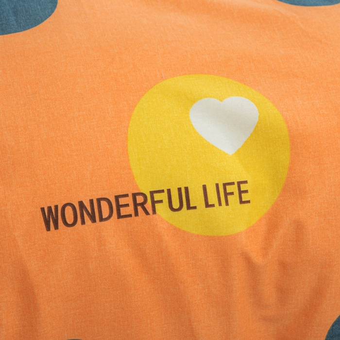 91家纺网 家纺一手货源 找家纺 缘舒家纺 2025新款全棉纯棉磨毛加厚四件套 波点舞台-桔