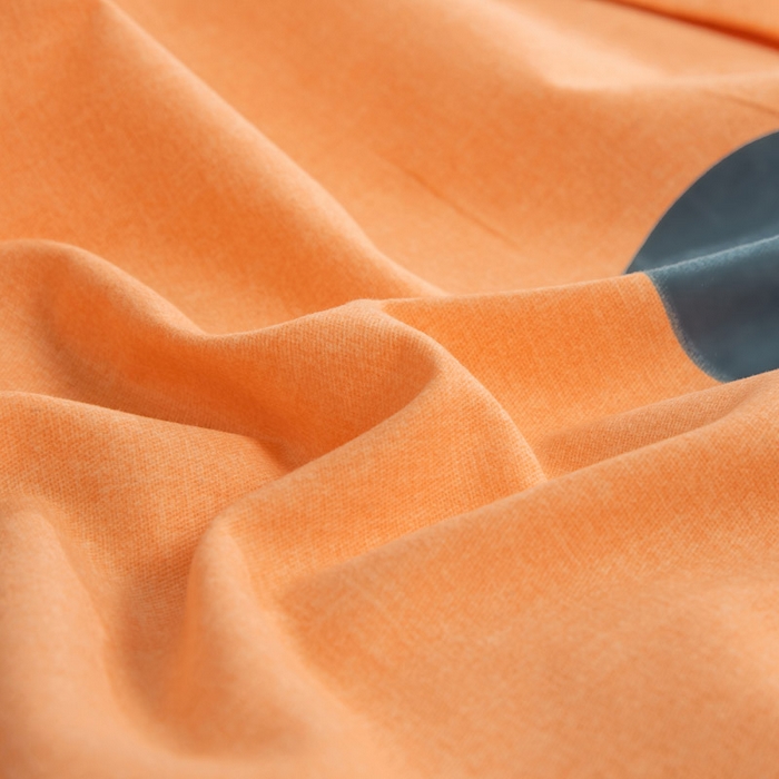 91家纺网 家纺一手货源 找家纺 缘舒家纺 2025新款全棉纯棉磨毛加厚四件套 波点舞台-桔