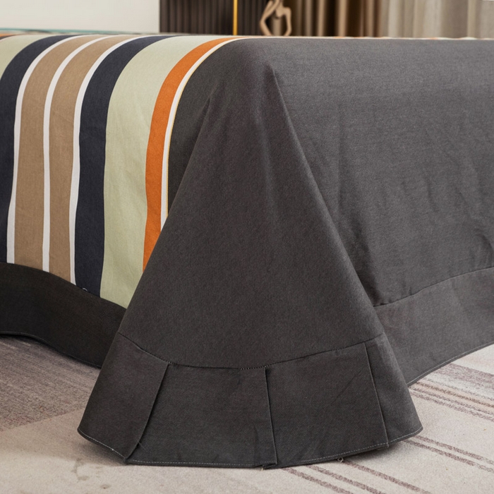 91家纺网 家纺一手货源 找家纺 缘舒家纺 2025新款全棉纯棉磨毛加厚四件套 潮青春-桔