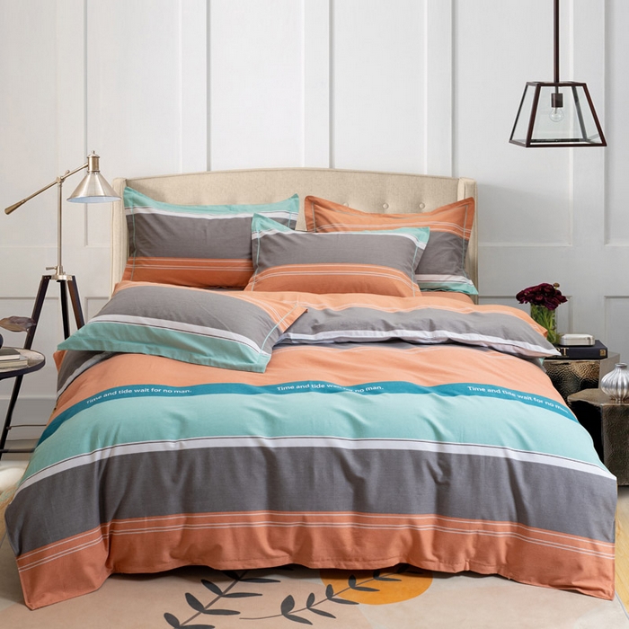 91家纺网 家纺一手货源 找家纺 缘舒家纺 2025新款全棉纯棉磨毛加厚四件套 维奥-绿