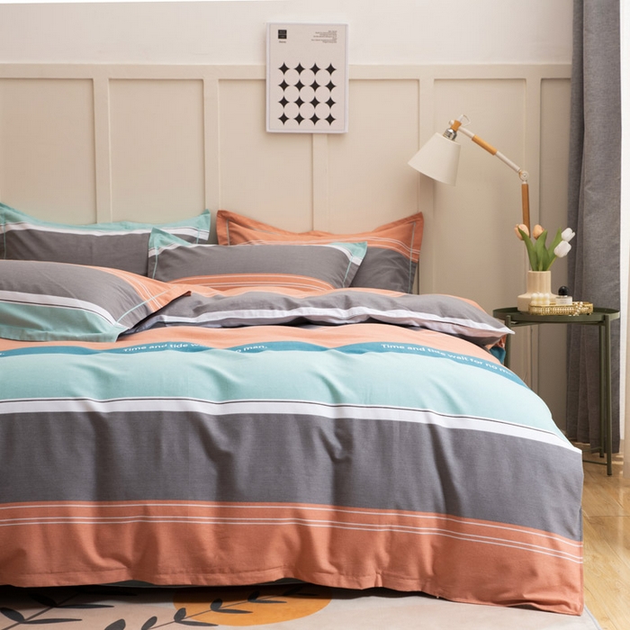 91家纺网 家纺一手货源 找家纺 缘舒家纺 2025新款全棉纯棉磨毛加厚四件套 维奥-绿