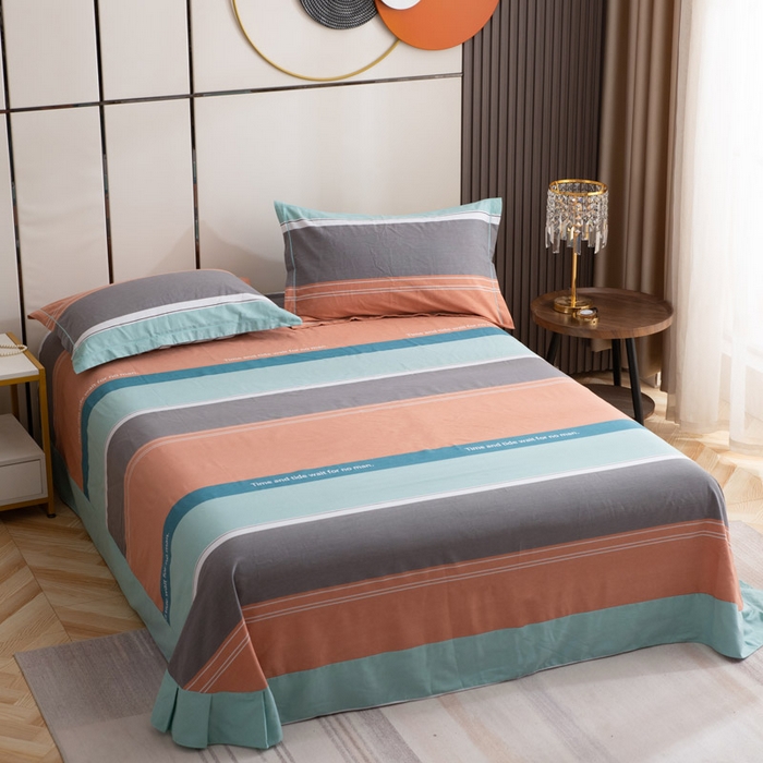 91家纺网 家纺一手货源 找家纺 缘舒家纺 2025新款全棉纯棉磨毛加厚四件套 维奥-绿