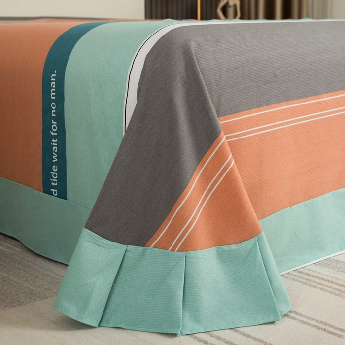 91家纺网 家纺一手货源 找家纺 缘舒家纺 2025新款全棉纯棉磨毛加厚四件套 维奥-绿