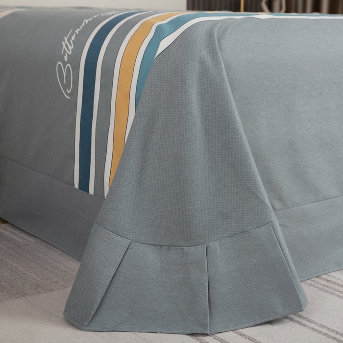 91家纺网 家纺一手货源 找家纺 缘舒家纺 2025新款全棉纯棉磨毛加厚四件套 时空之旅-灰