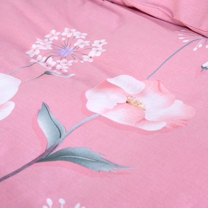 91家纺网 家纺一手货源 找家纺 缘舒家纺 2025新款全棉纯棉磨毛加厚四件套 彼岸炫美-粉