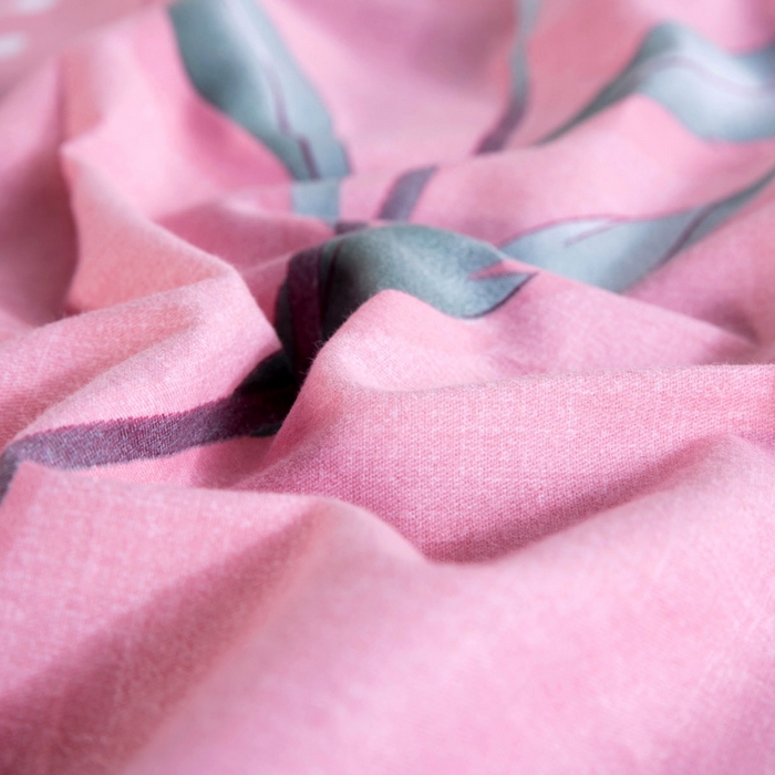 91家纺网 家纺一手货源 找家纺 缘舒家纺 2025新款全棉纯棉磨毛加厚四件套 彼岸炫美-粉