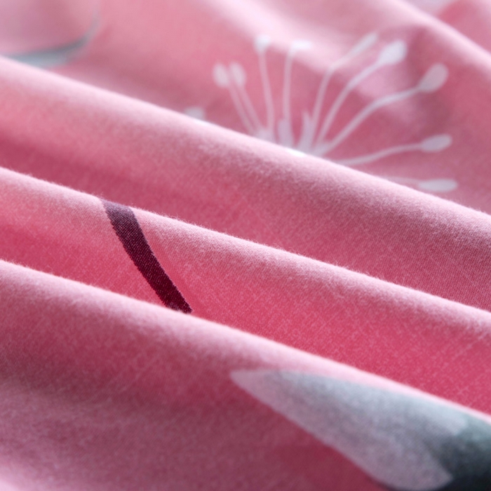 91家纺网 家纺一手货源 找家纺 缘舒家纺 2025新款全棉纯棉磨毛加厚四件套 彼岸炫美-粉