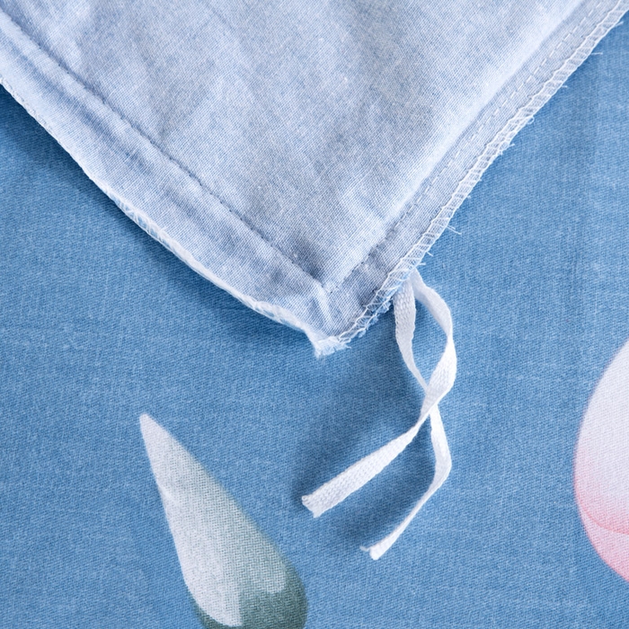 91家纺网 家纺一手货源 找家纺 缘舒家纺 2025新款全棉纯棉磨毛加厚四件套 彼岸炫美-蓝