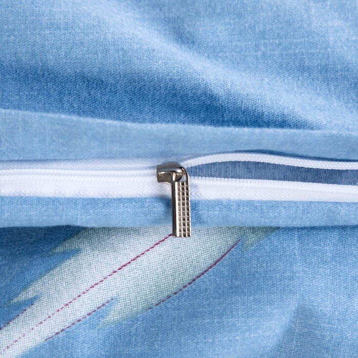 91家纺网 家纺一手货源 找家纺 缘舒家纺 2025新款全棉纯棉磨毛加厚四件套 彼岸炫美-蓝