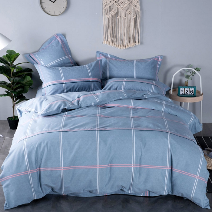 缘舒家纺 2025新款全棉纯棉磨毛加厚四件套 布兰奇-兰