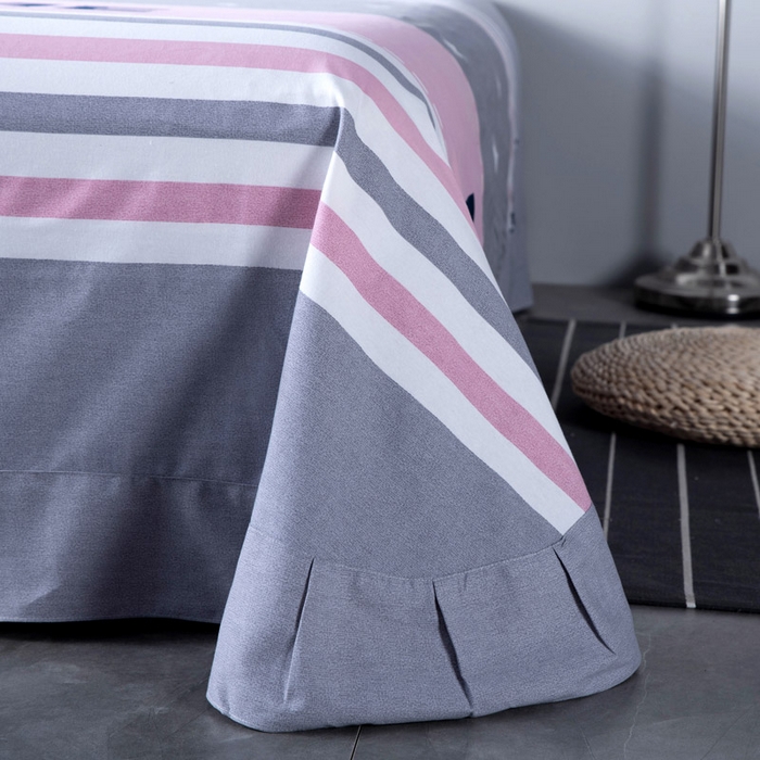 91家纺网 家纺一手货源 找家纺 缘舒家纺 2025新款全棉纯棉磨毛加厚四件套 典尚-粉