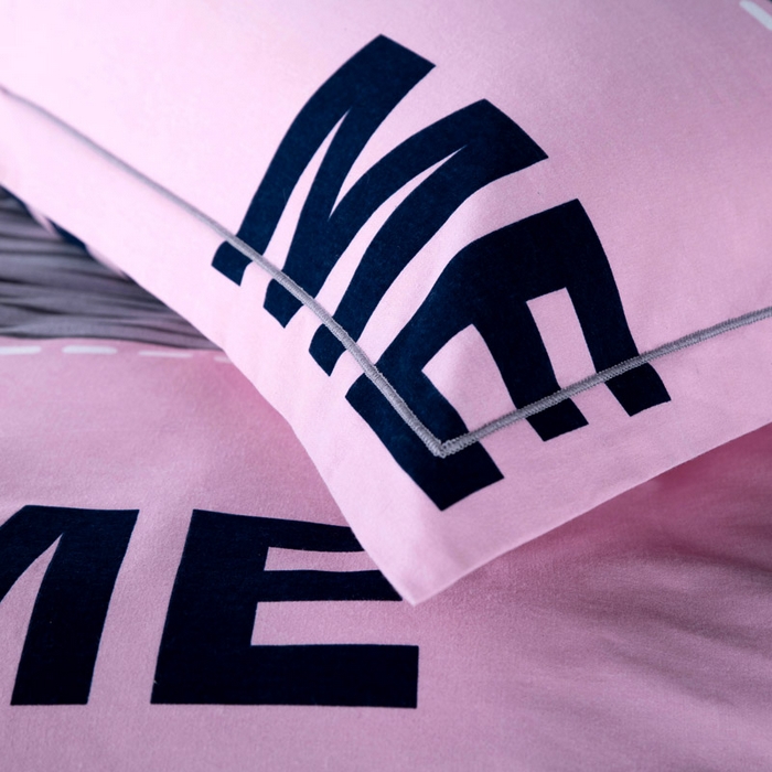 91家纺网 家纺一手货源 找家纺 缘舒家纺 2025新款全棉纯棉磨毛加厚四件套 典尚-粉