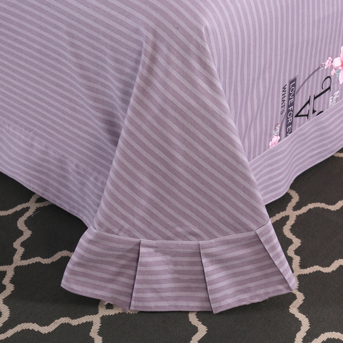 91家纺网 家纺一手货源 找家纺 缘舒家纺 2025新款全棉纯棉磨毛加厚四件套 浮香-灰