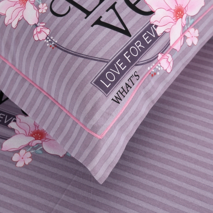 91家纺网 家纺一手货源 找家纺 缘舒家纺 2025新款全棉纯棉磨毛加厚四件套 浮香-灰