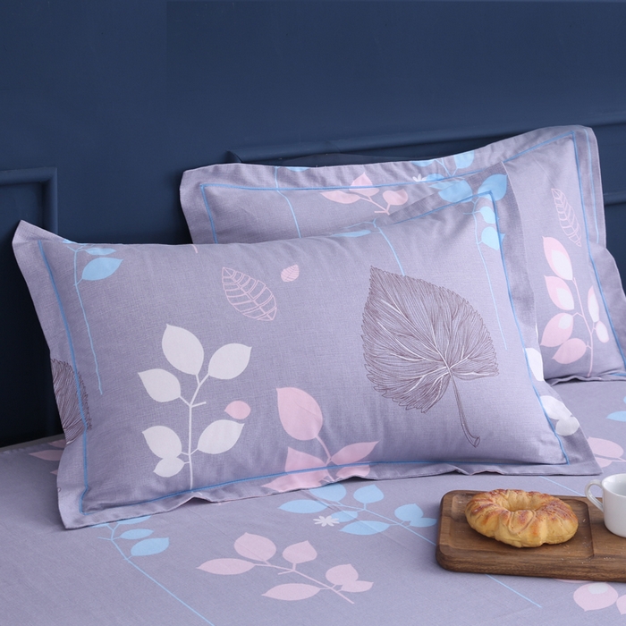 91家纺网 家纺一手货源 找家纺 缘舒家纺 2025新款全棉纯棉磨毛加厚四件套 沁香花语-紫