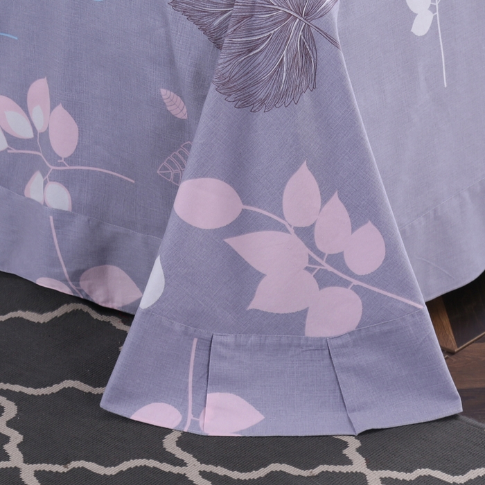 91家纺网 家纺一手货源 找家纺 缘舒家纺 2025新款全棉纯棉磨毛加厚四件套 沁香花语-紫