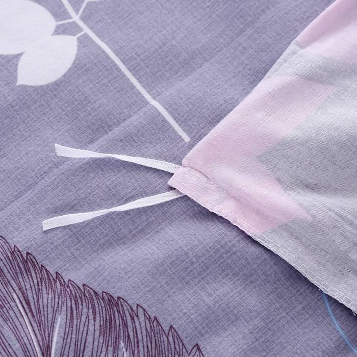 91家纺网 家纺一手货源 找家纺 缘舒家纺 2025新款全棉纯棉磨毛加厚四件套 沁香花语-紫