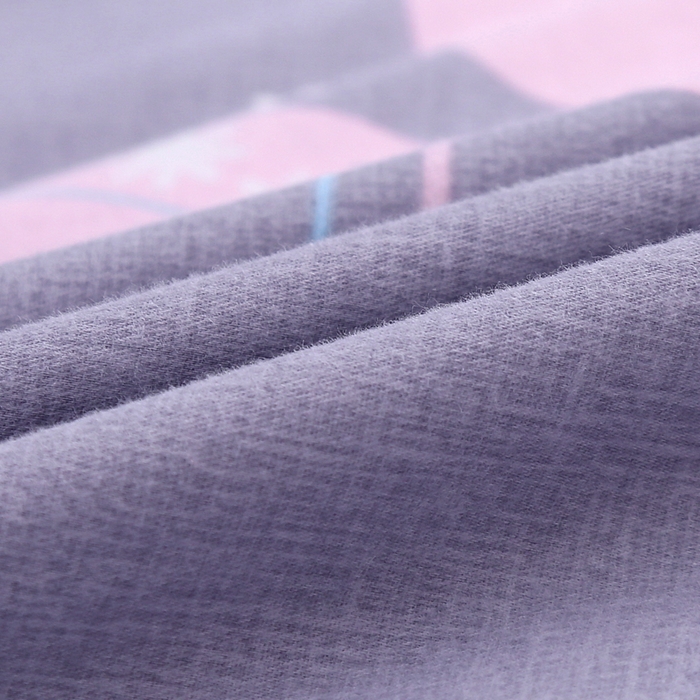 91家纺网 家纺一手货源 找家纺 缘舒家纺 2025新款全棉纯棉磨毛加厚四件套 沁香花语-紫