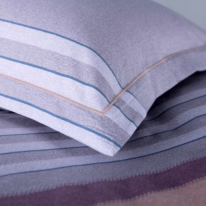 91家纺网 家纺一手货源 找家纺 缘舒家纺 2025新款全棉纯棉磨毛加厚四件套 倾城时光-蓝