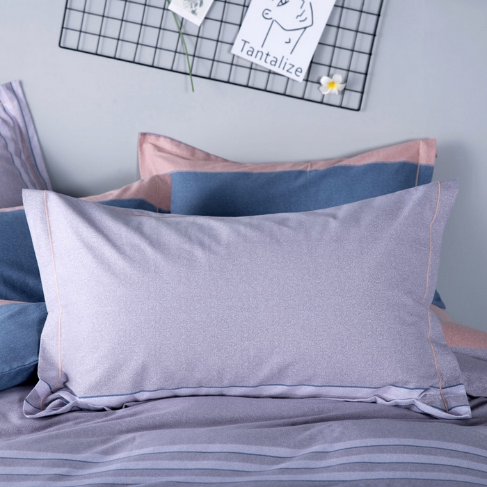 91家纺网 家纺一手货源 找家纺 缘舒家纺 2025新款全棉纯棉磨毛加厚四件套 倾城时光-蓝