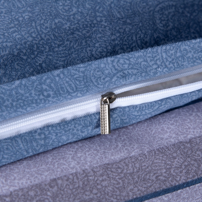 91家纺网 家纺一手货源 找家纺 缘舒家纺 2025新款全棉纯棉磨毛加厚四件套 倾城时光-蓝