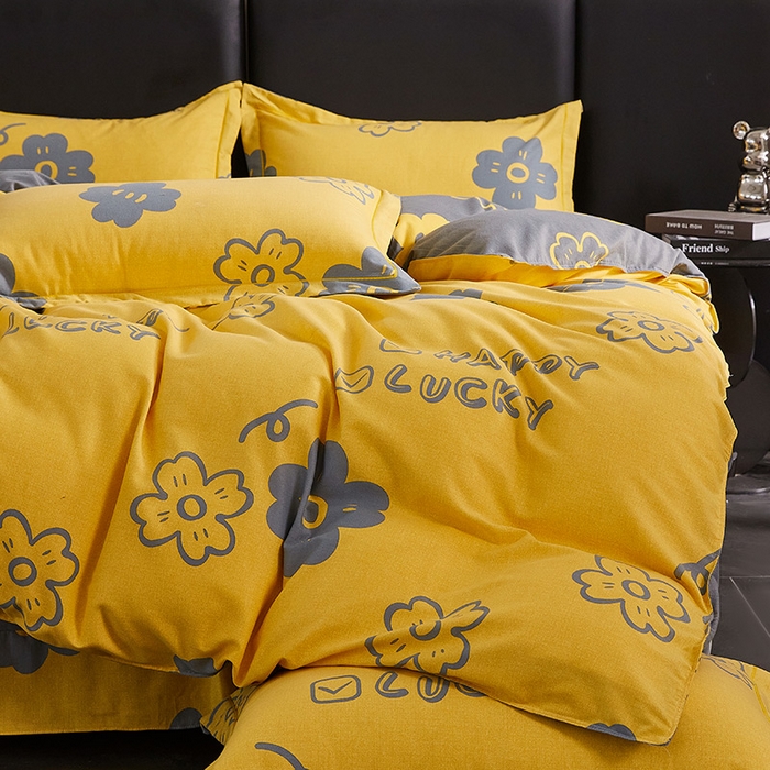 91家纺网 家纺一手货源 找家纺 缘舒家纺 2025新款全棉纯棉磨毛加厚四件套 花语之恋