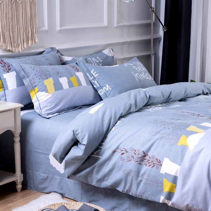 91家纺网 家纺一手货源 找家纺 缘舒家纺 2025新款全棉纯棉加厚磨毛被套单件--单被套 筱梦香氛-灰