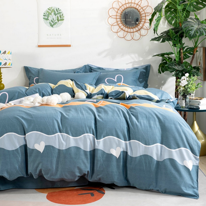 91家纺网 家纺一手货源 找家纺 缘舒家纺 2025新款全棉纯棉加厚磨毛被套单件--单被套 心意-灰