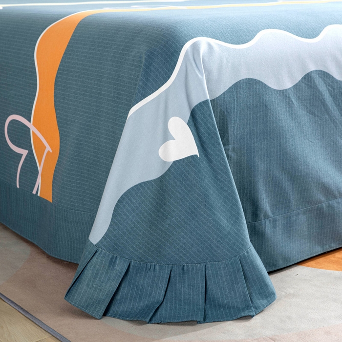 91家纺网 家纺一手货源 找家纺 缘舒家纺 2025新款全棉纯棉加厚磨毛被套单件--单被套 心意-灰