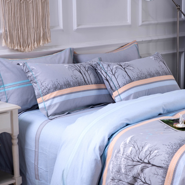 91家纺网 家纺一手货源 找家纺 缘舒家纺 2025新款全棉纯棉加厚磨毛被套单件--单被套 云淡风轻