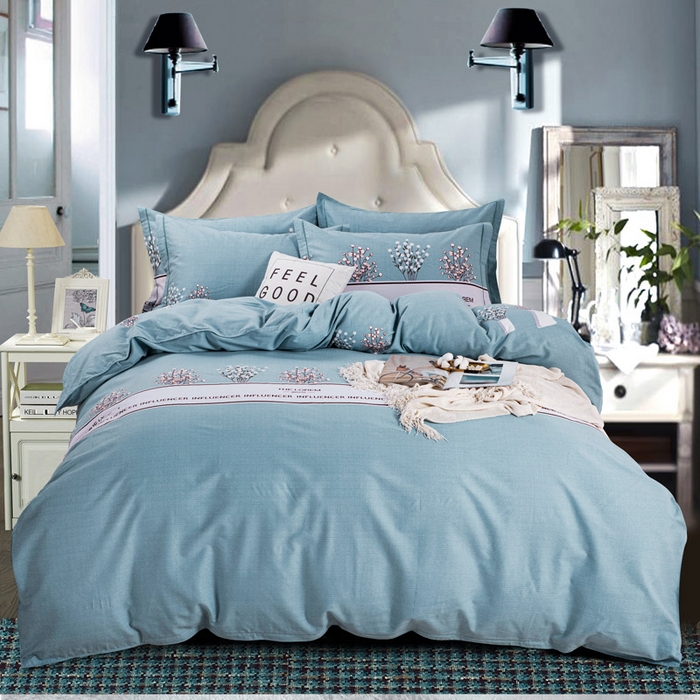 91家纺网 家纺一手货源 找家纺 缘舒家纺 2025新款全棉纯棉加厚磨毛被套单件--单被套 爱如初见（灰）