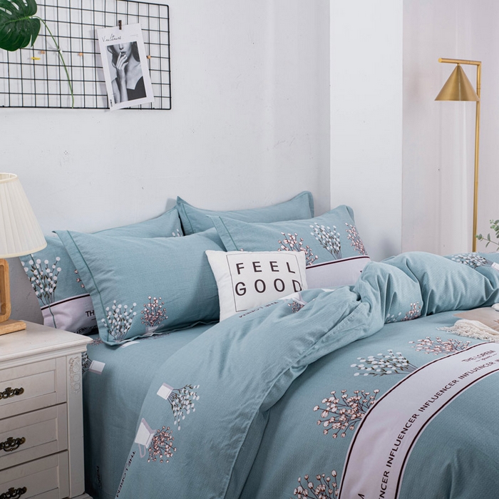 91家纺网 家纺一手货源 找家纺 缘舒家纺 2025新款全棉纯棉加厚磨毛被套单件--单被套 爱如初见（灰）