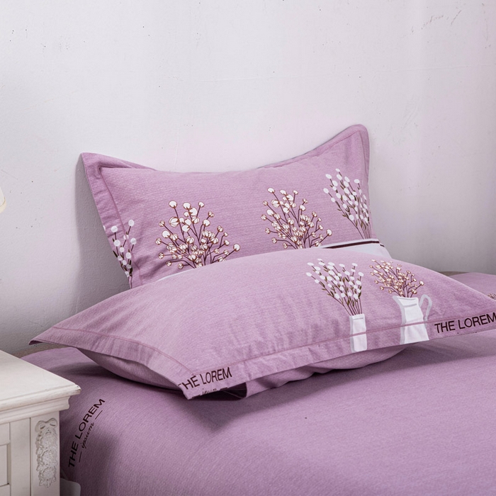 91家纺网 家纺一手货源 找家纺 缘舒家纺 2025新款全棉纯棉加厚磨毛被套单件--单被套 爱如初见（紫）