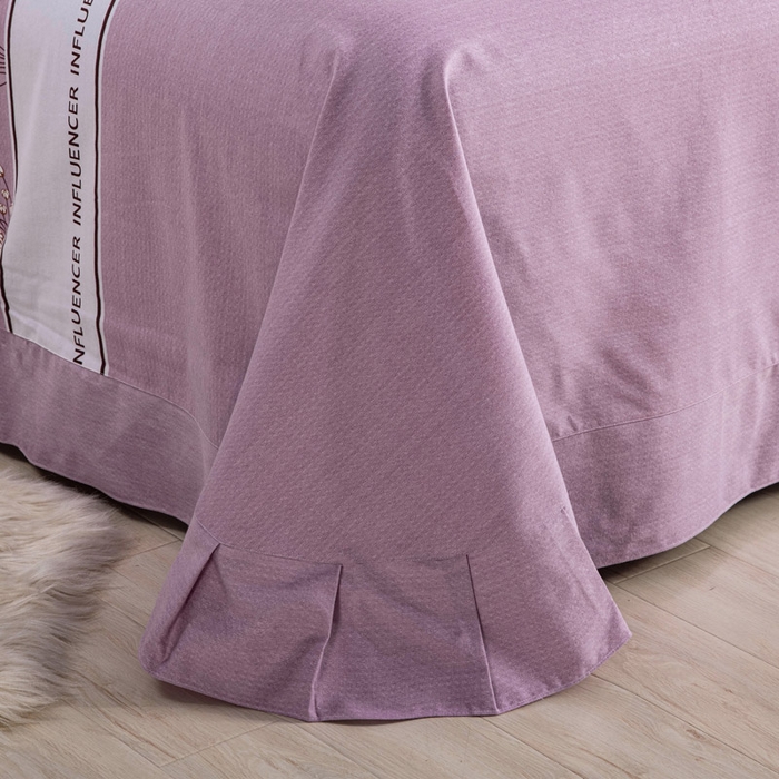 91家纺网 家纺一手货源 找家纺 缘舒家纺 2025新款全棉纯棉加厚磨毛被套单件--单被套 爱如初见（紫）