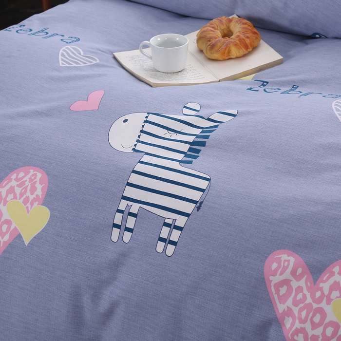 91家纺网 家纺一手货源 找家纺 缘舒家纺 2025新款全棉纯棉加厚磨毛被套单件--单被套 斑马-灰