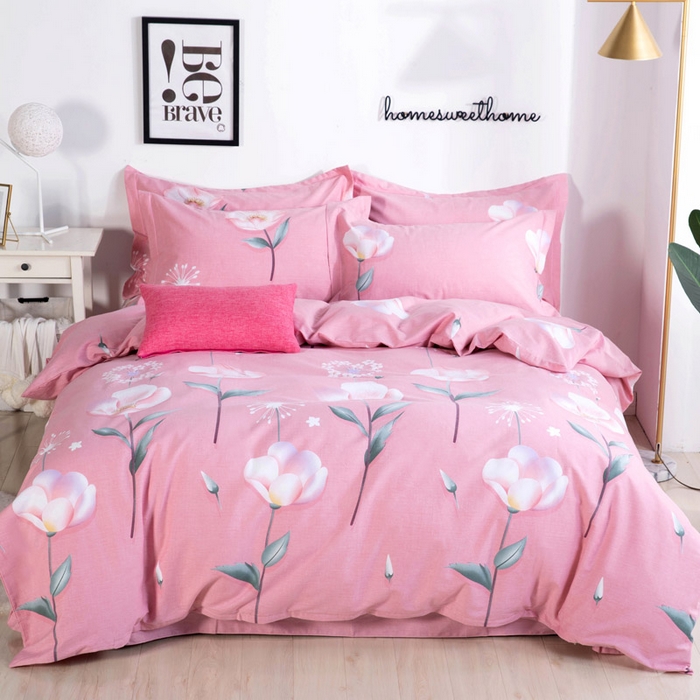 91家纺网 家纺一手货源 找家纺 缘舒家纺 2025新款全棉纯棉加厚磨毛被套单件--单被套 彼岸炫美-粉