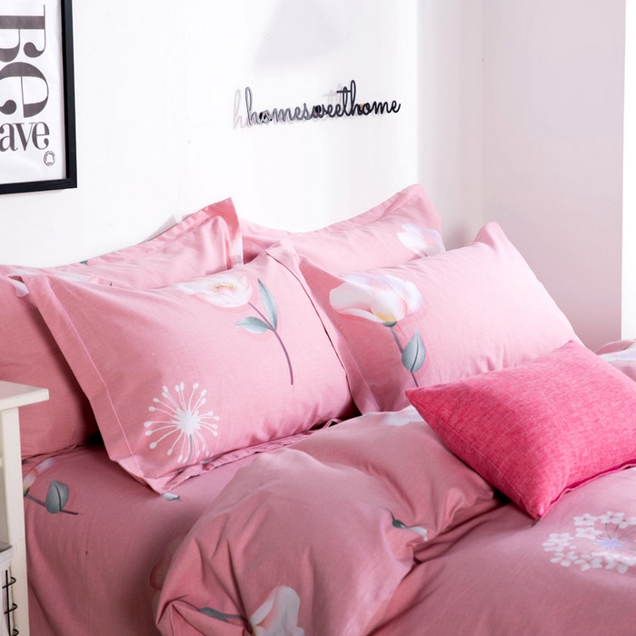 91家纺网 家纺一手货源 找家纺 缘舒家纺 2025新款全棉纯棉加厚磨毛被套单件--单被套 彼岸炫美-粉