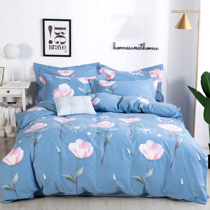 91家纺网 家纺一手货源 找家纺 缘舒家纺 2025新款全棉纯棉加厚磨毛被套单件--单被套 彼岸炫美-蓝