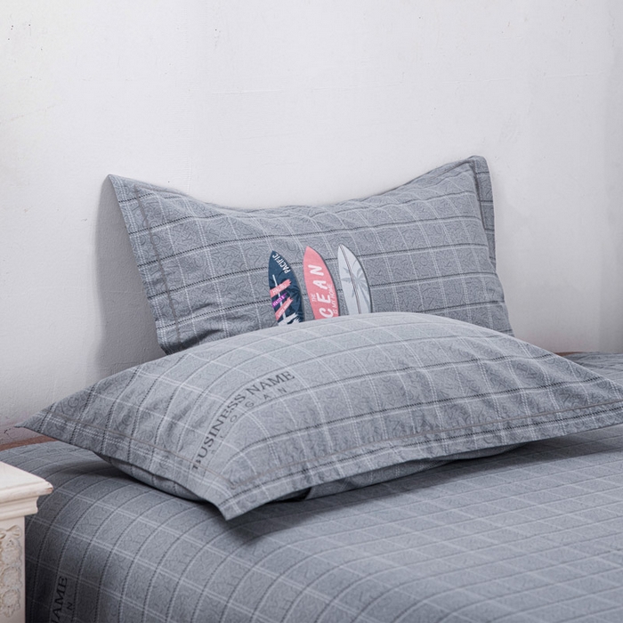 91家纺网 家纺一手货源 找家纺 缘舒家纺 2025新款全棉纯棉加厚磨毛被套单件--单被套 丛林秘境（灰）