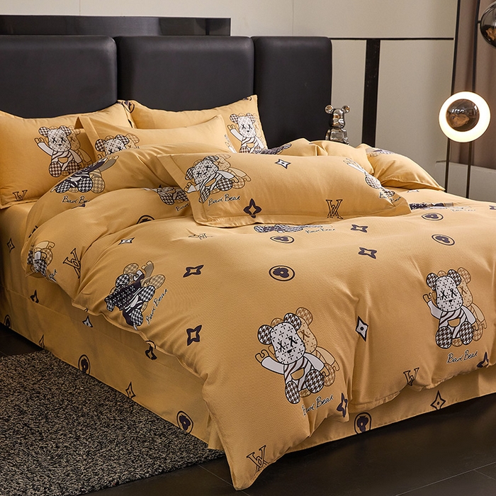 缘舒家纺 2025新款全棉纯棉加厚磨毛被套单件--单被套 潮牌熊