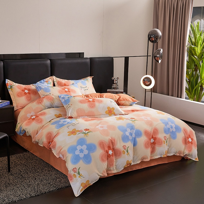 91家纺网 家纺一手货源 找家纺 缘舒家纺 2025新款全棉纯棉加厚磨毛被套单件--单被套 倾城花恋