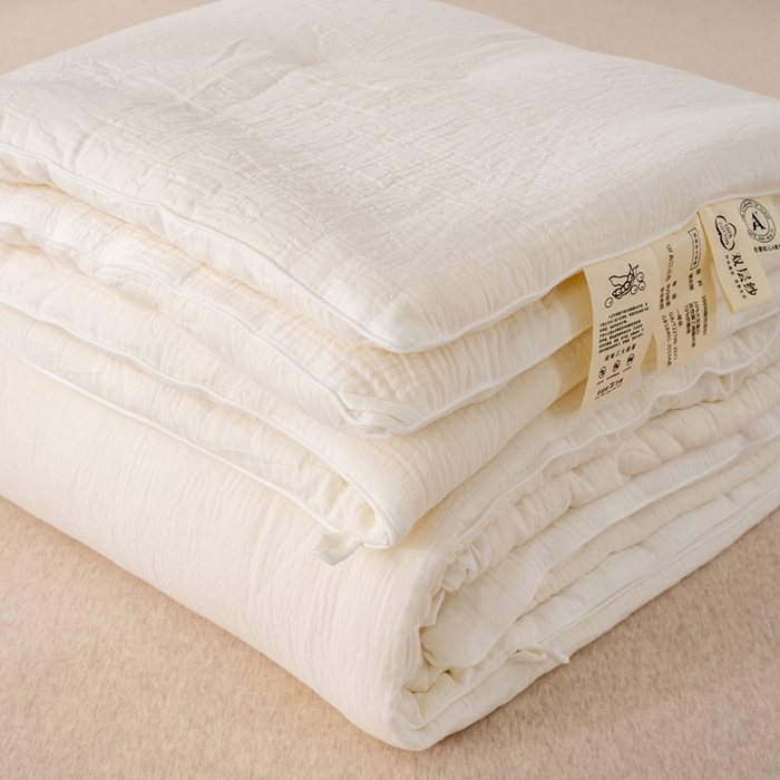 91家纺网 家纺一手货源 找家纺 （总）盛凡家纺 2026新款A类全棉双层纱大豆被四季款被子被芯冬被