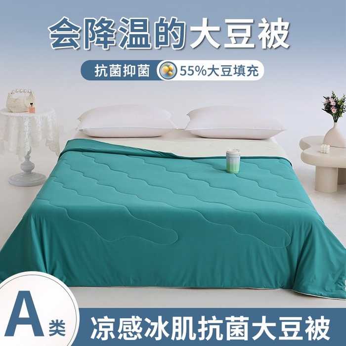 91家纺网 家纺一手货源 找家纺 （总）盛凡家纺 2026新款凉感A类锦氨（170克）55大豆抗菌夏被夏凉被空调被（配礼盒）
