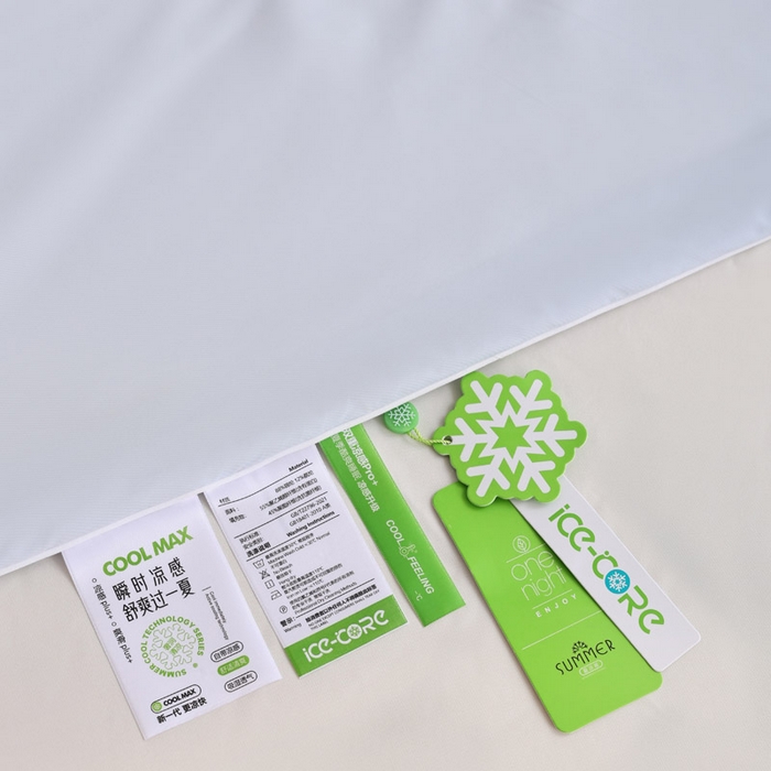 91家纺网 家纺一手货源 找家纺 盛凡家纺 2026新款凉感A类锦氨（170克）55大豆抗菌夏被夏凉被空调被（配礼盒） 雾凇蓝