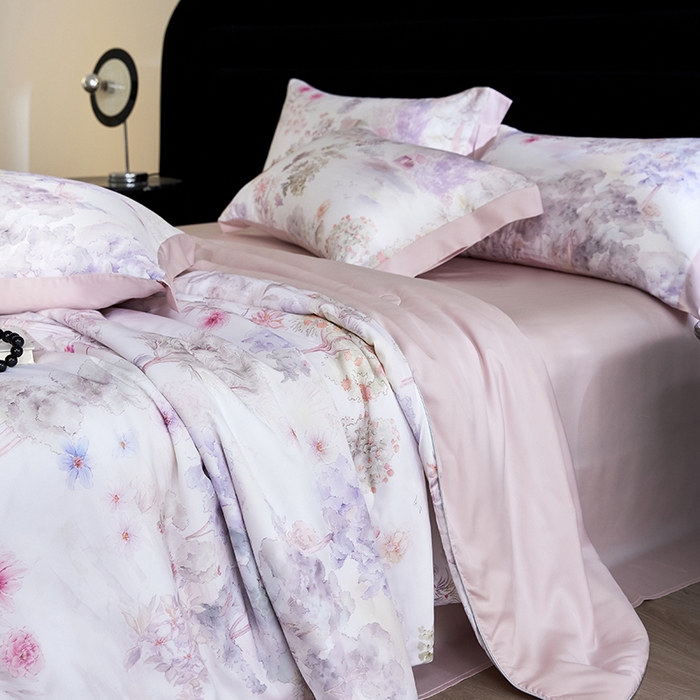 91家纺网 家纺一手货源 找家纺 （总）慕梵家居 2026春夏新款100%莱赛尔天丝夏被空调被夏凉被四件套